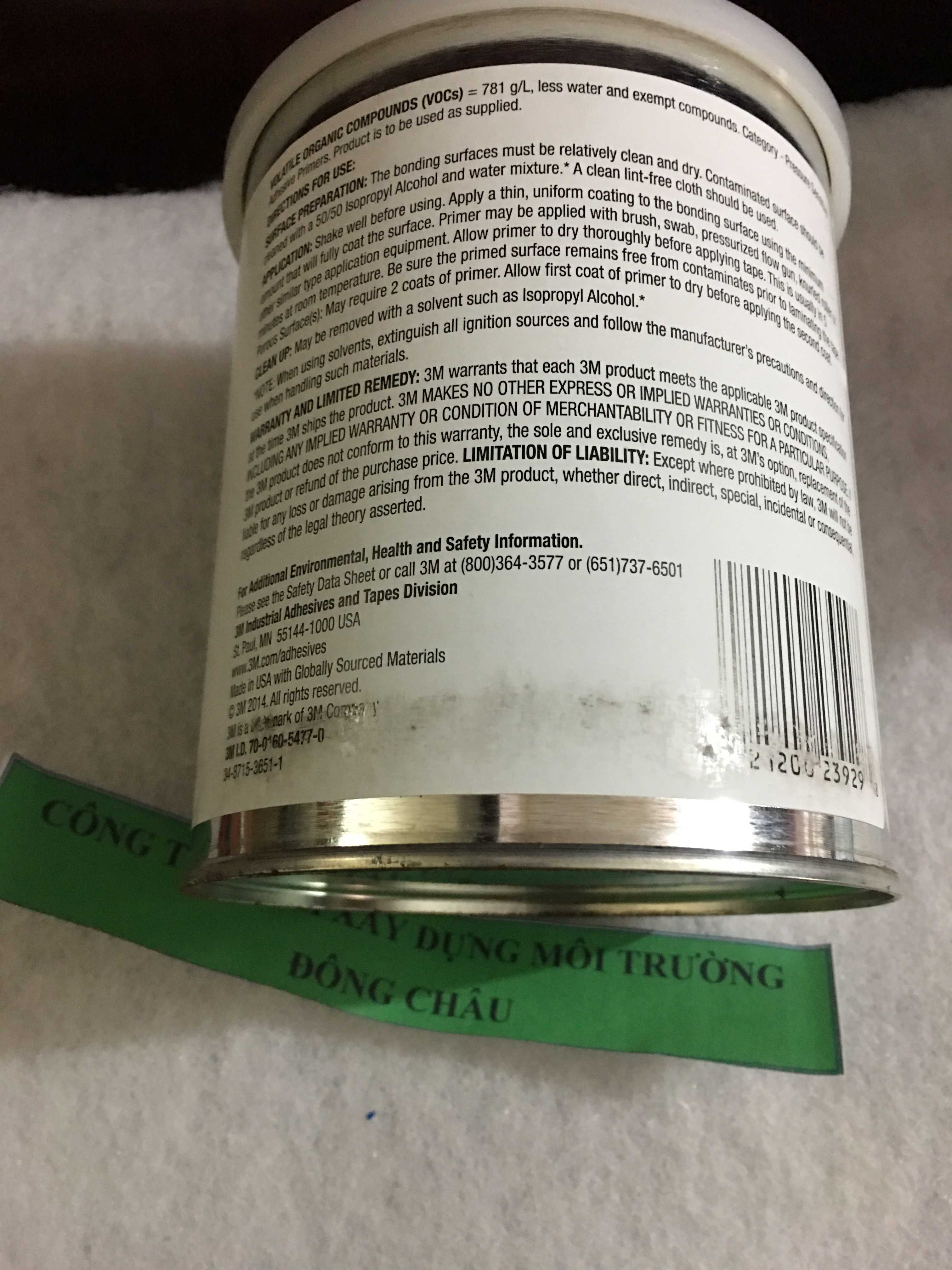 thanh-phan-primer-94 thông tin xuất xứ Chất keo 3M Primer 94