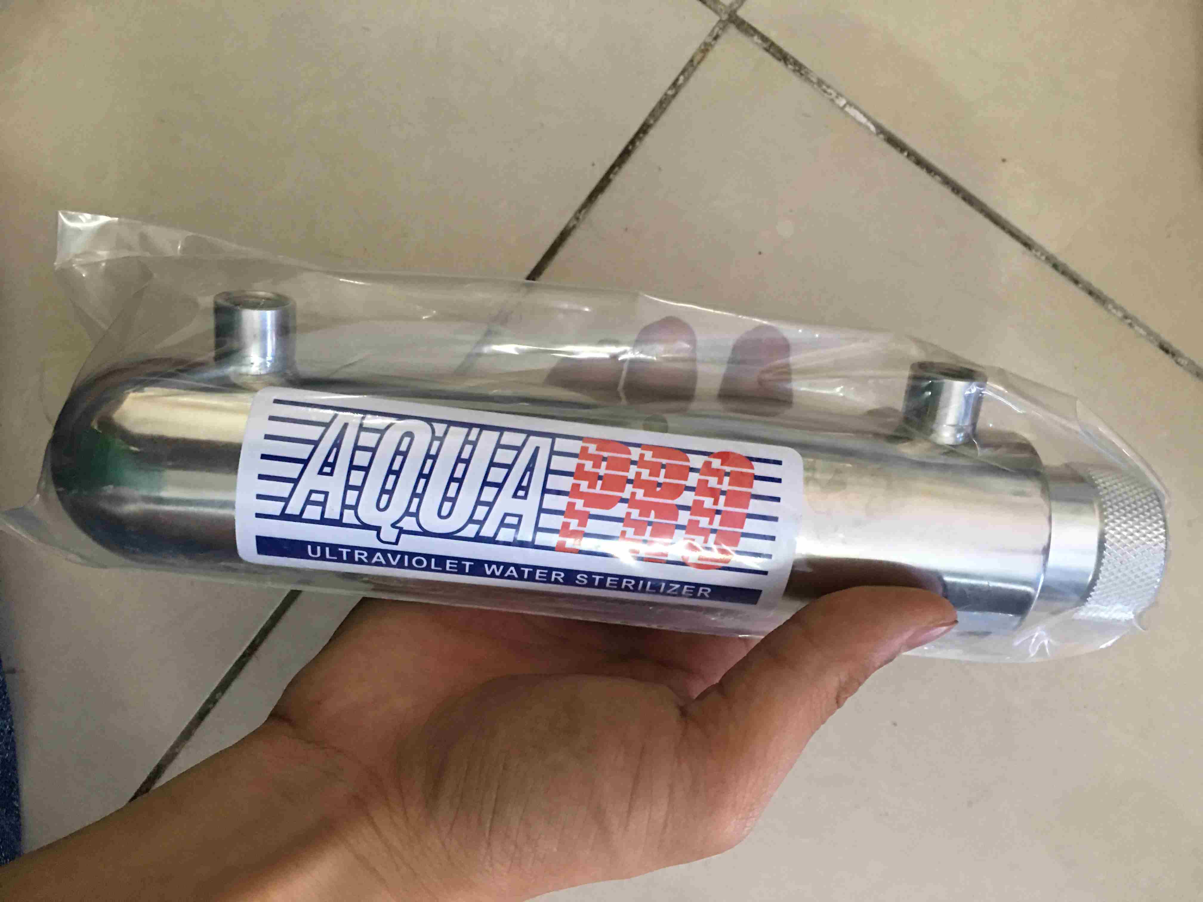 vo-den-uv-inox-11w vỏ inox chứa bộ đèn uv diệt khuẩn 11W đầy đủ linh phụ kiện Aquapro