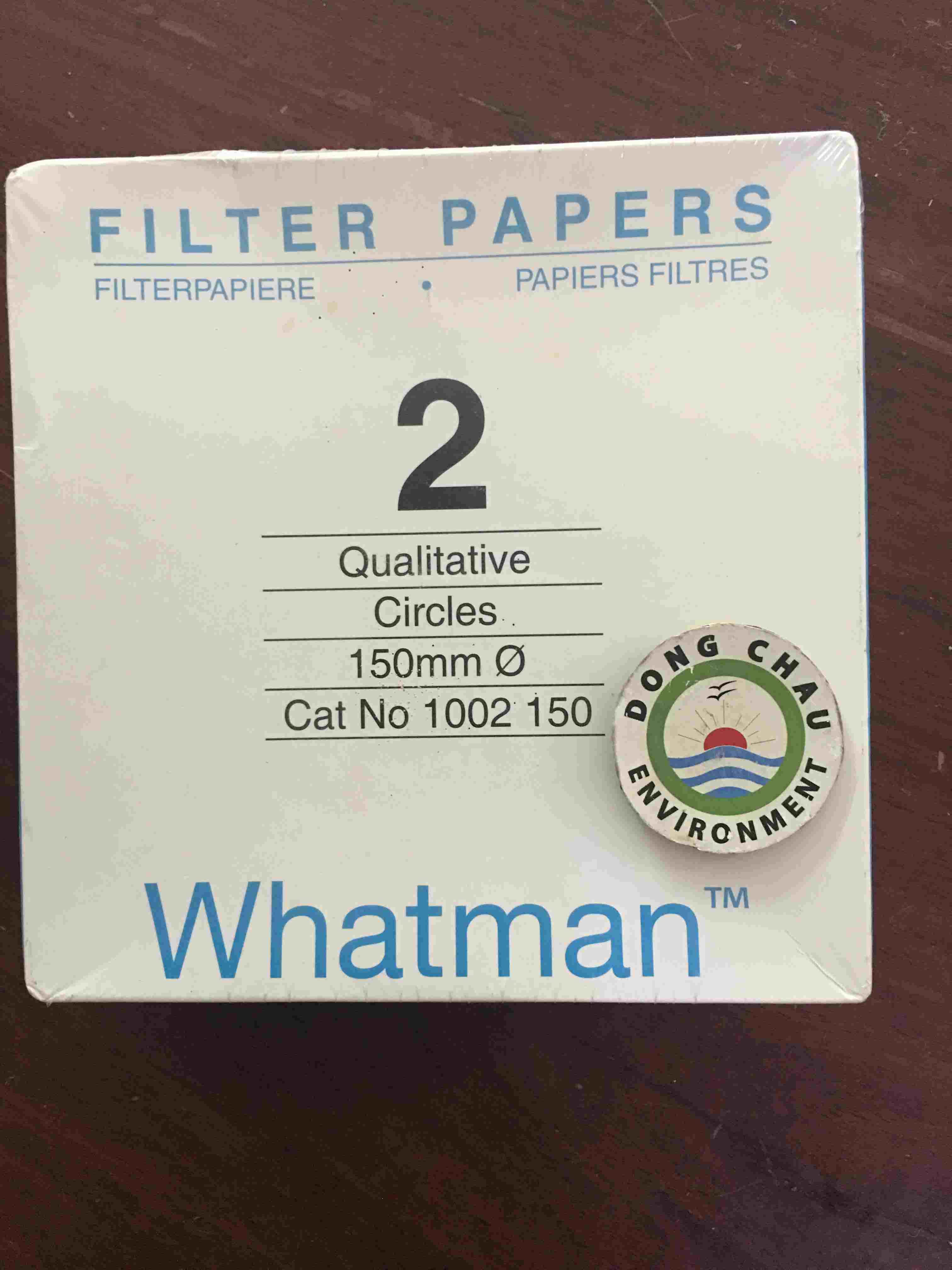 what-man-so-2-150mm liên hệ đông châu cung cấp Giấy lọc định tính Whatman số 2 loại 1002-150