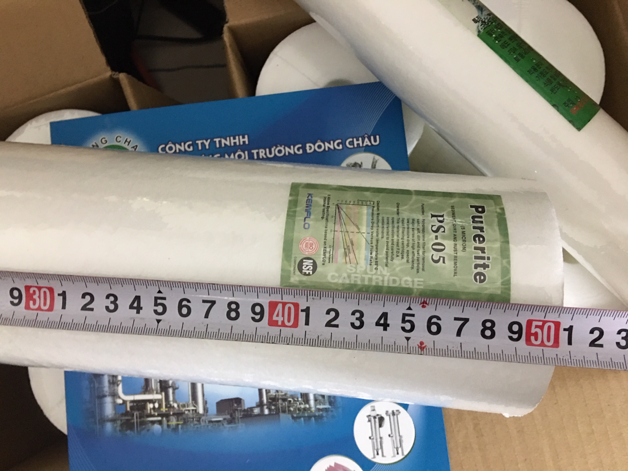 chi tiết cấu tạo Lõi lọc nước bigblue Kemflo 20 inch