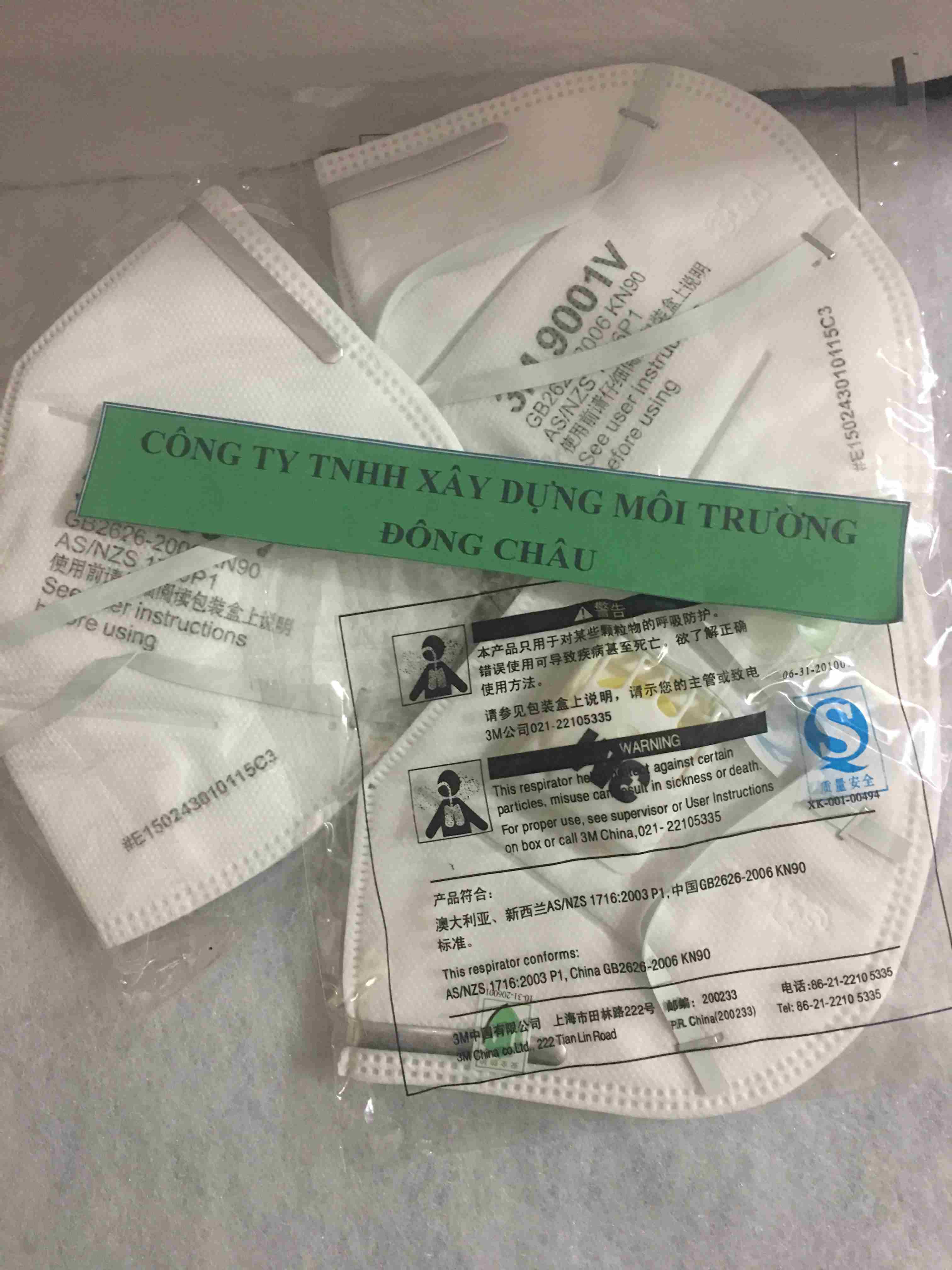 Đông Châu phân phối Khẩu trang 3M 9001V có van thở chống bụi hiệu quả