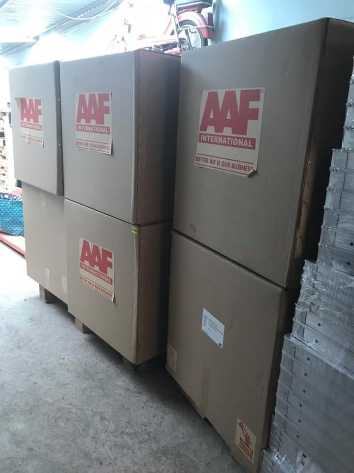 Nhập khẩu sản phẩm lọc khí AAF nhập hàng số lượng Khung lọc 3 túi khí AAF