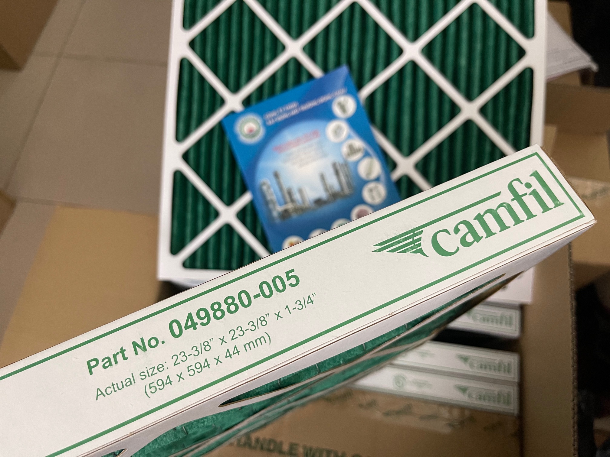 Khung giấy Camfil 24 x 24 x 2 inch Khung giấy lọc bụi thô Camfil chính hãng từ Đông Châu