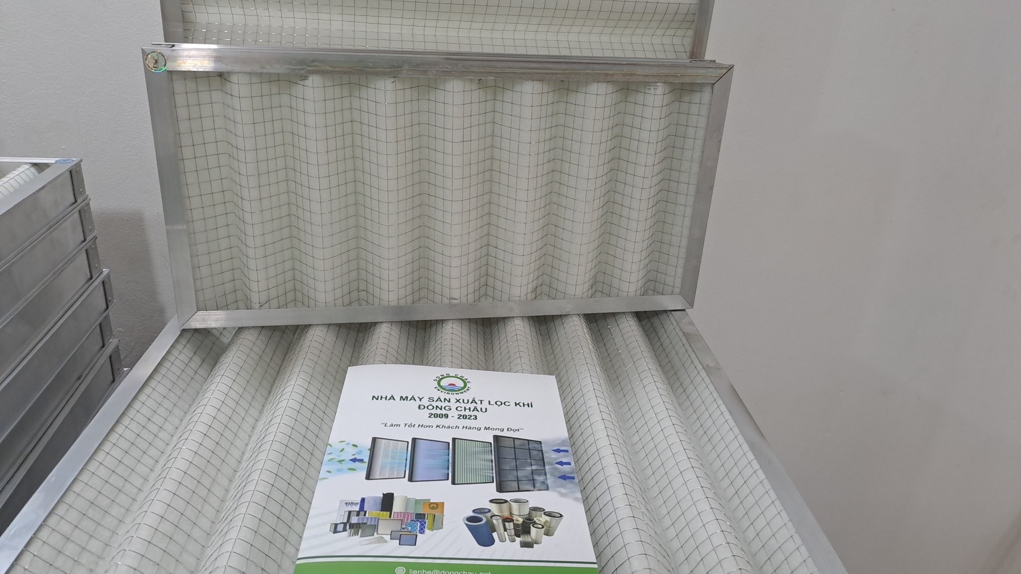 chất liệu Khung lọc thô G4 lưới gợn sóng gia công