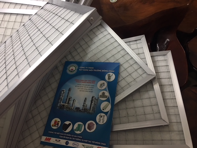 Nhà máy lọc khí Đông Châu sản xuất khung lọc thô 2 mặt lưới Tấm lọc thô 2 mặt lưới, khung nhôm đúc Đông Châu sản xuất