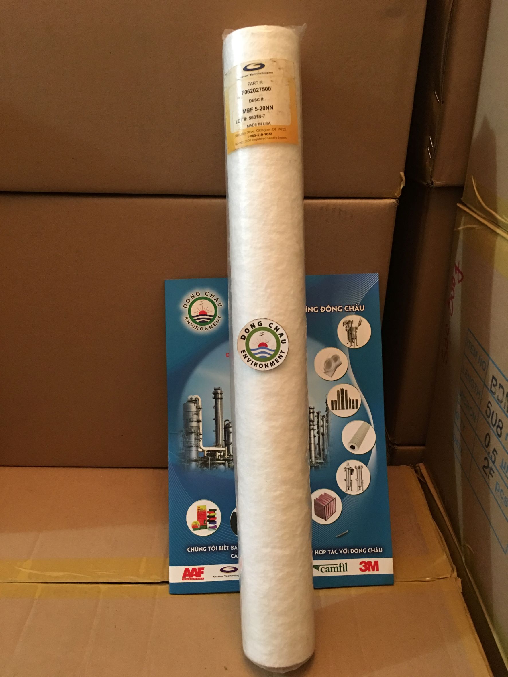 kiểm tra mã hàng Lõi lọc nén MBC 5-micron 20IN Graver USA