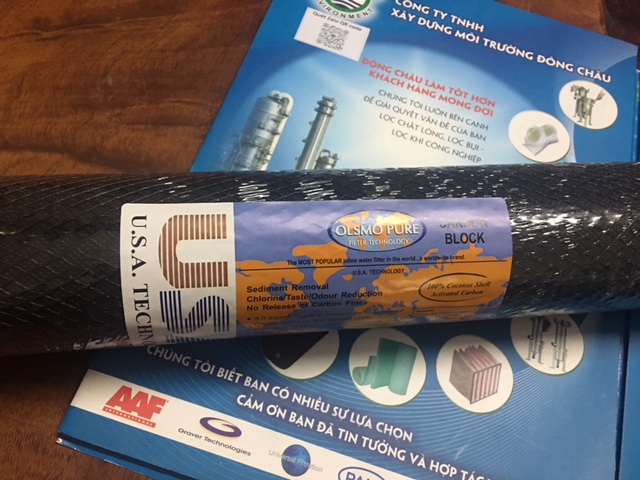 kiểm tra mã hàng Lõi lọc nước than CTO nén màu đen Olsmopure