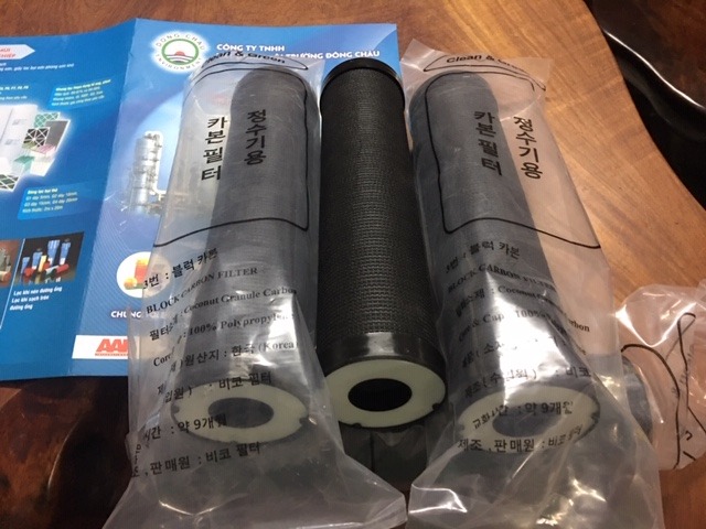 kiểm tra hàng thực tế Lõi lọc nén có than hoạt tính kết hợp NBDC Korea