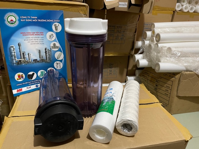 Ly lọc trong 10 inch nắp trắng đông châu phân phối Nắp trắng Ly lọc trong 10 inch