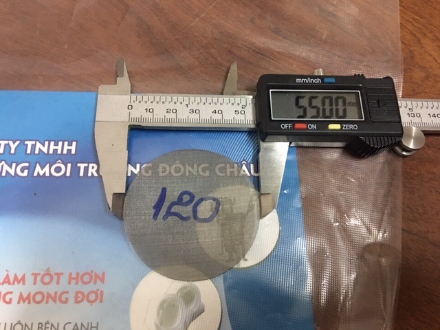 kiểm tra chi tiết sản phẩm Miếng lọc inox tròn giao khách