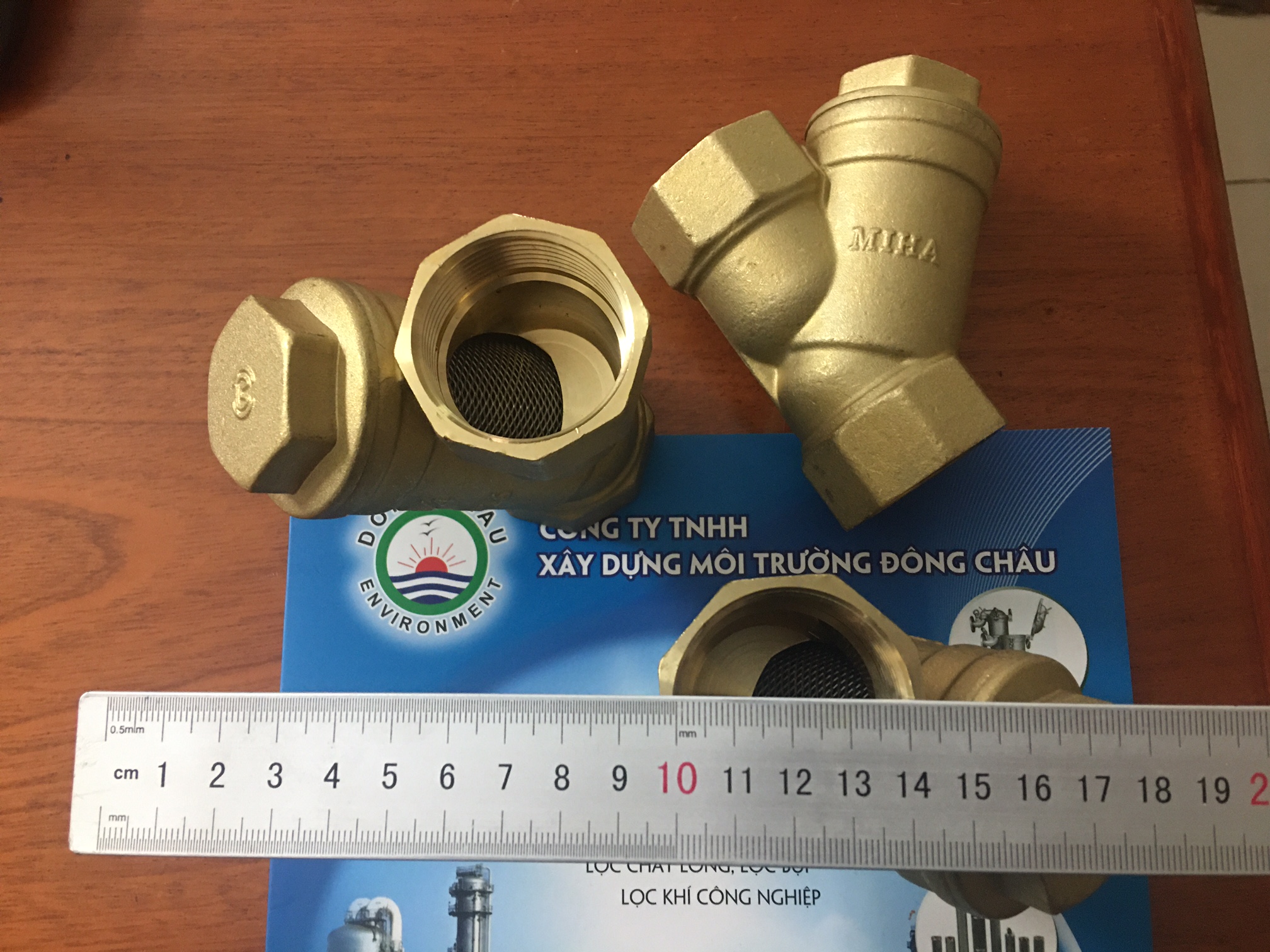 test đo đường kính ngoài Miha Y lọc ren đồng DN32