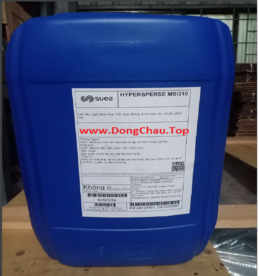 Hóa chất MSI310- Suez Chống cáu cặn đầu vào cho màng RO công nghiệp MSI 310 Hóa chất suez chống cáu cặn màng lọc RO