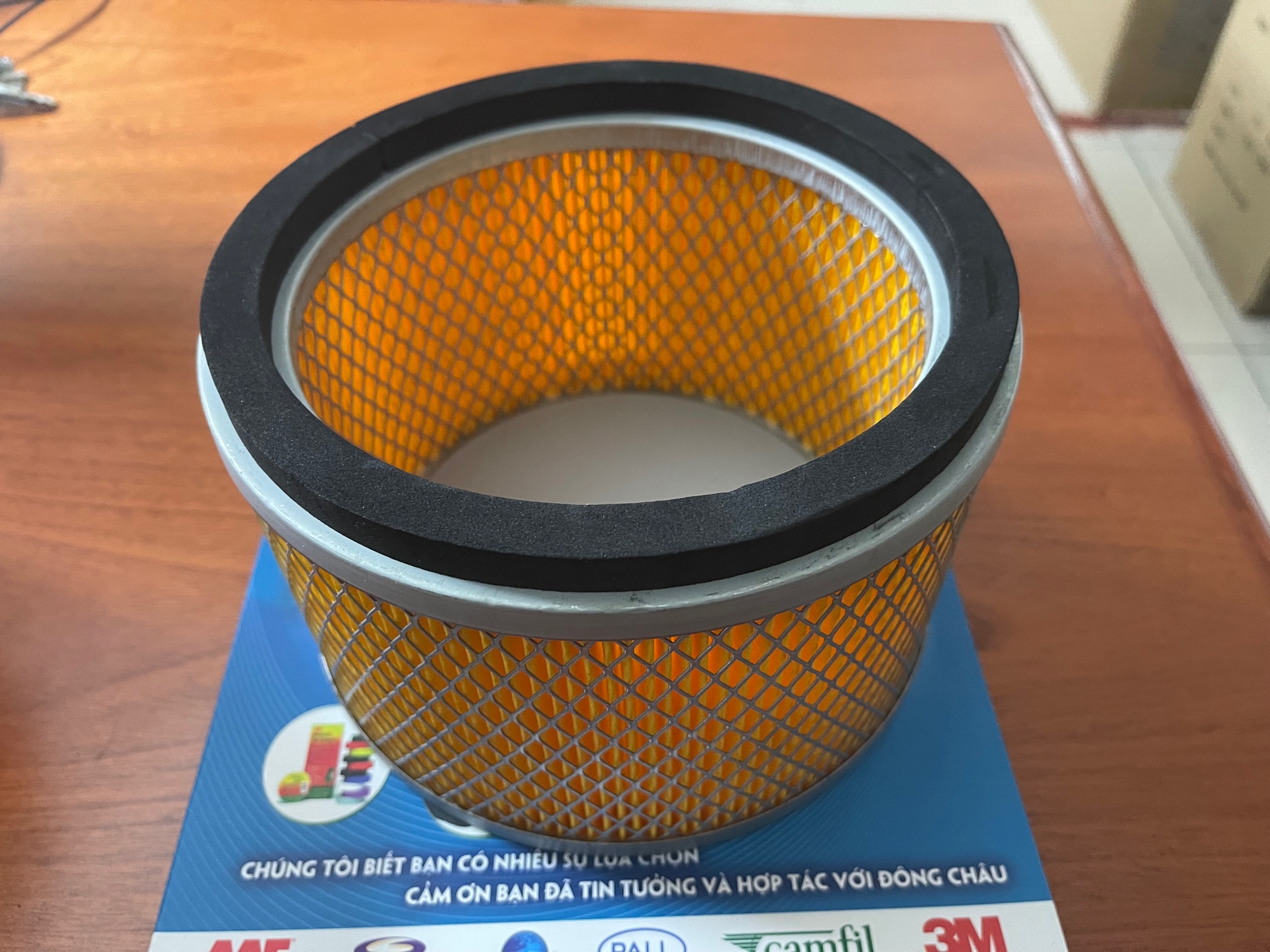 Phin lọc bụi Giấy Cellulozo vàng liên hệ nhà máy đông châu sản xuất Giấy cellulose vàng Lõi lọc bụi đáy bằng