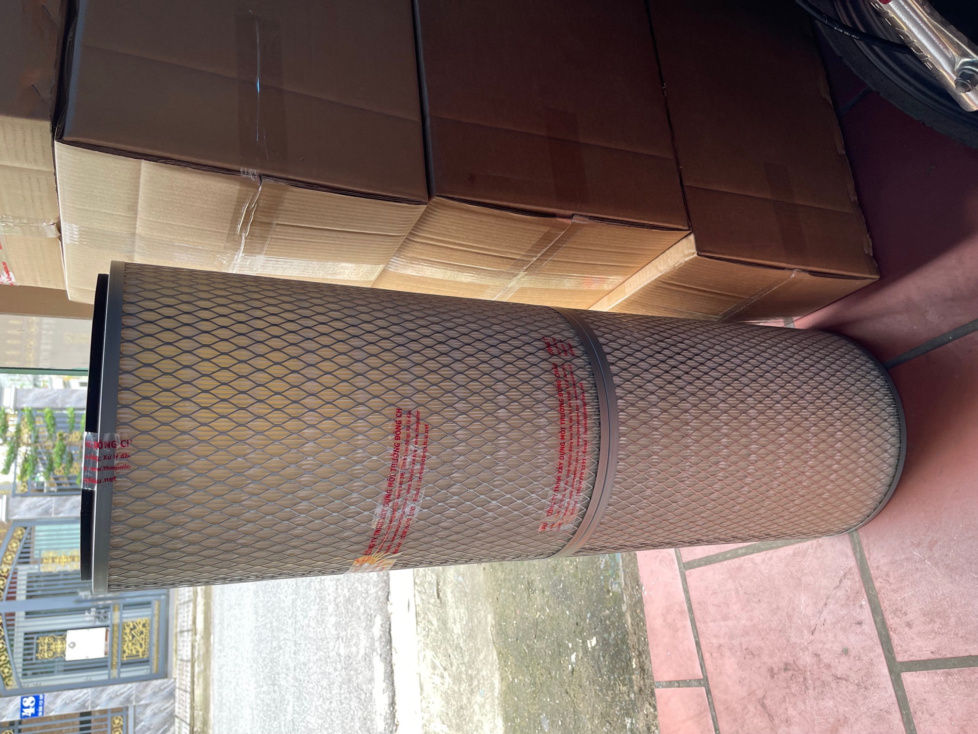 Phin lọc gió dạng nối 2 đoạn đông châu sản xuất Phin lọc gió dạng nối 2 đoạn