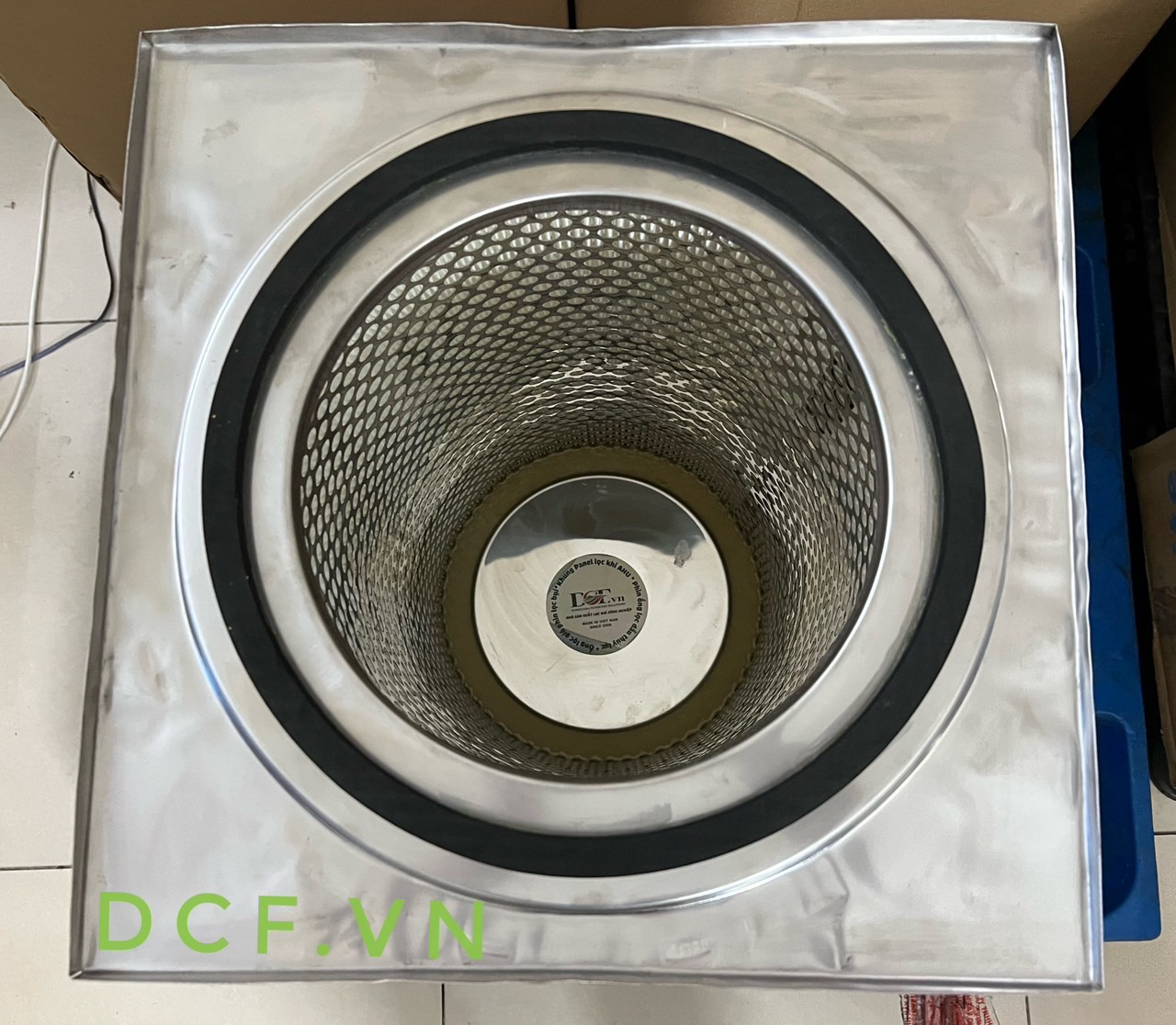 Lõi lọc bụi PE có mâm vuông inox làm theo yêu cầu