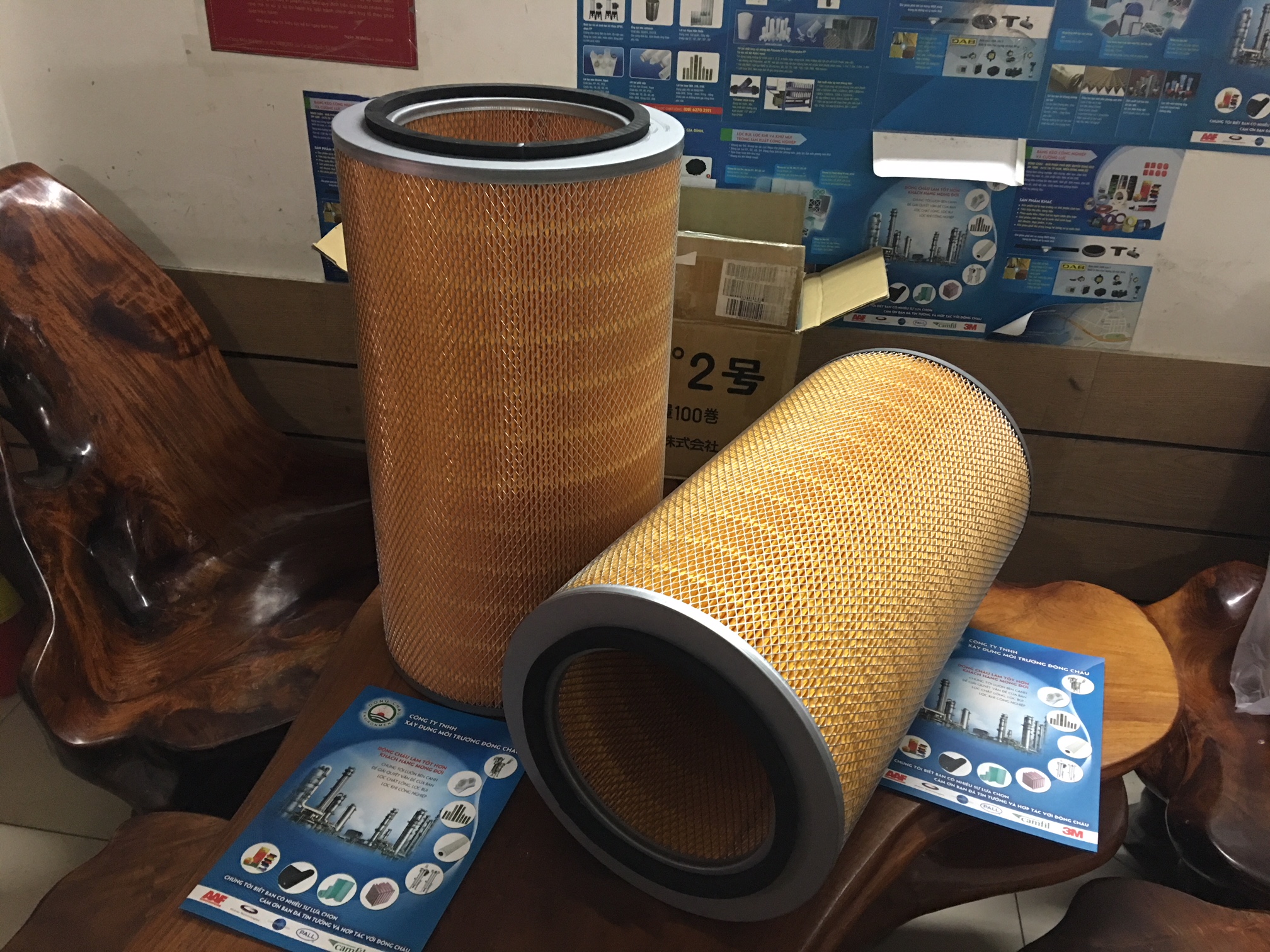 liên hệ đông châu báo giá Phin lõi lọc bụi giấy xenlulozơ màu vàng