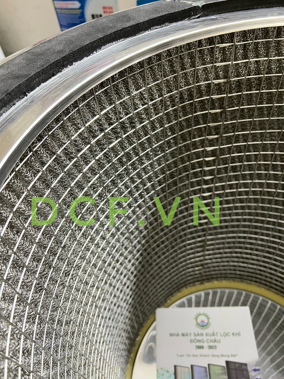 Structure of stainless steel wool mesh dust filter