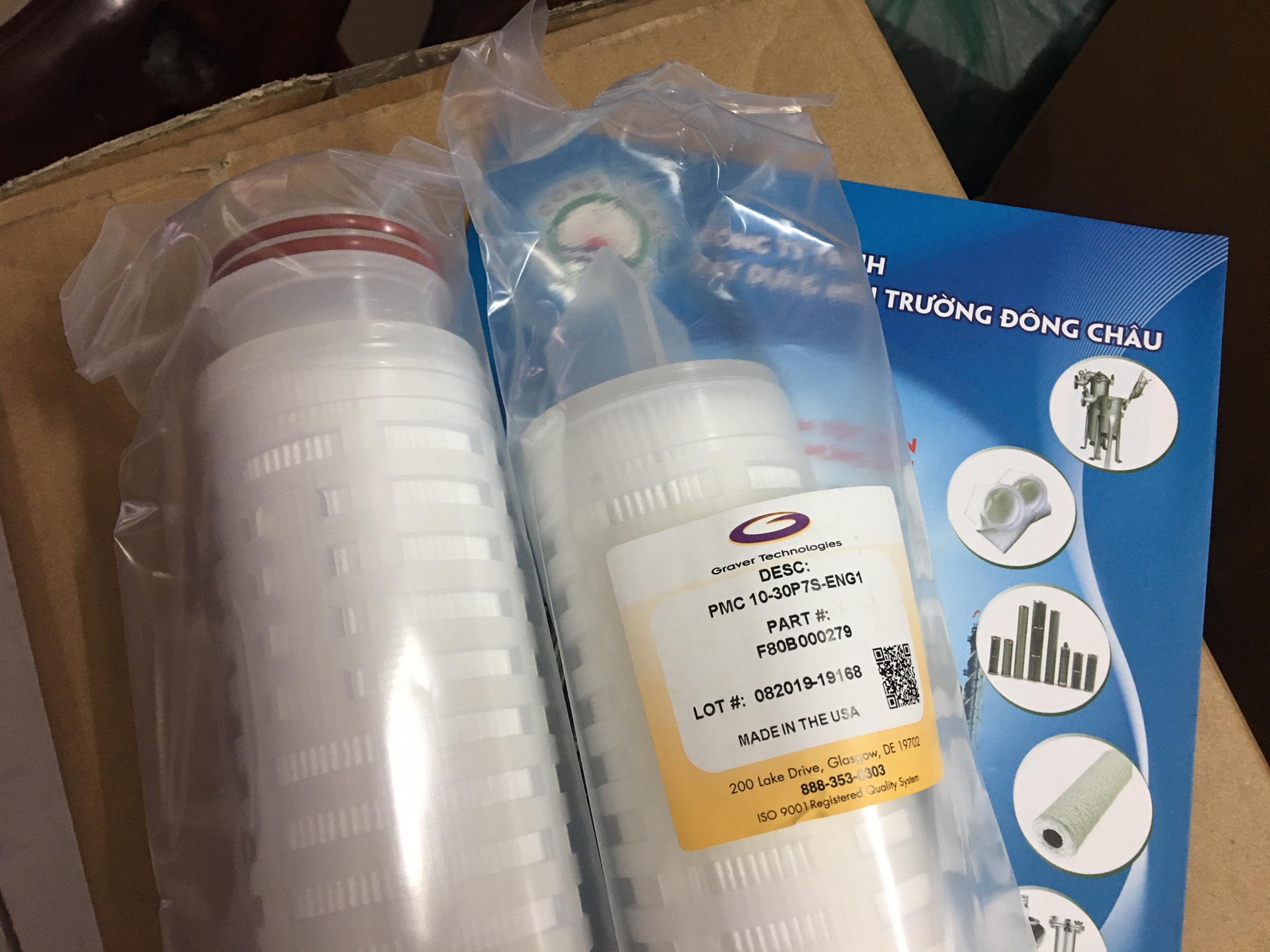 cấu tạo hai đầu PMC10-30-P7S Lõi lọc giấy xếp Graver 30 inch