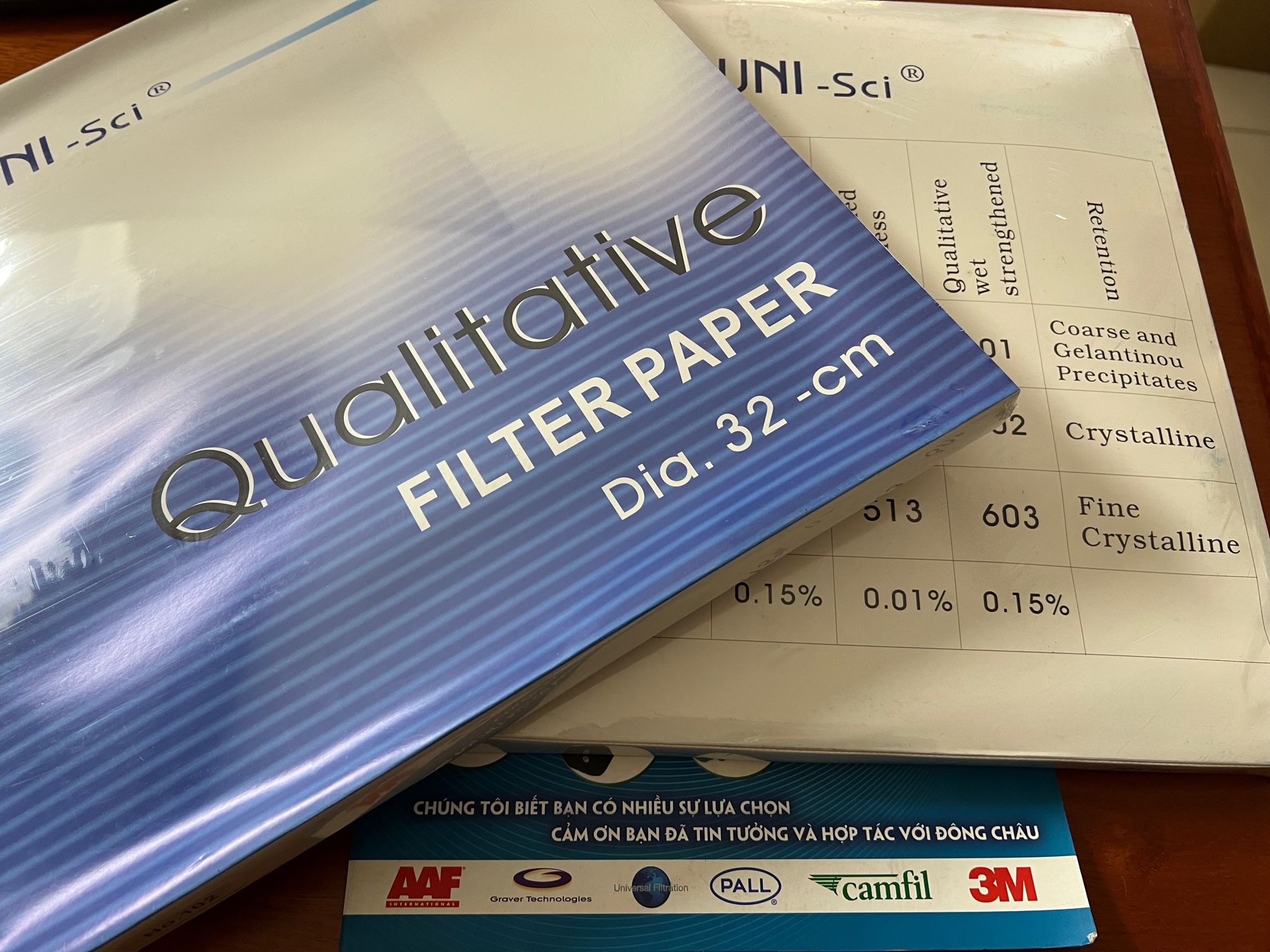 102-320 Qualitative giấy lọc cặn trong phòng thí nghiệm loại Medium trung bình