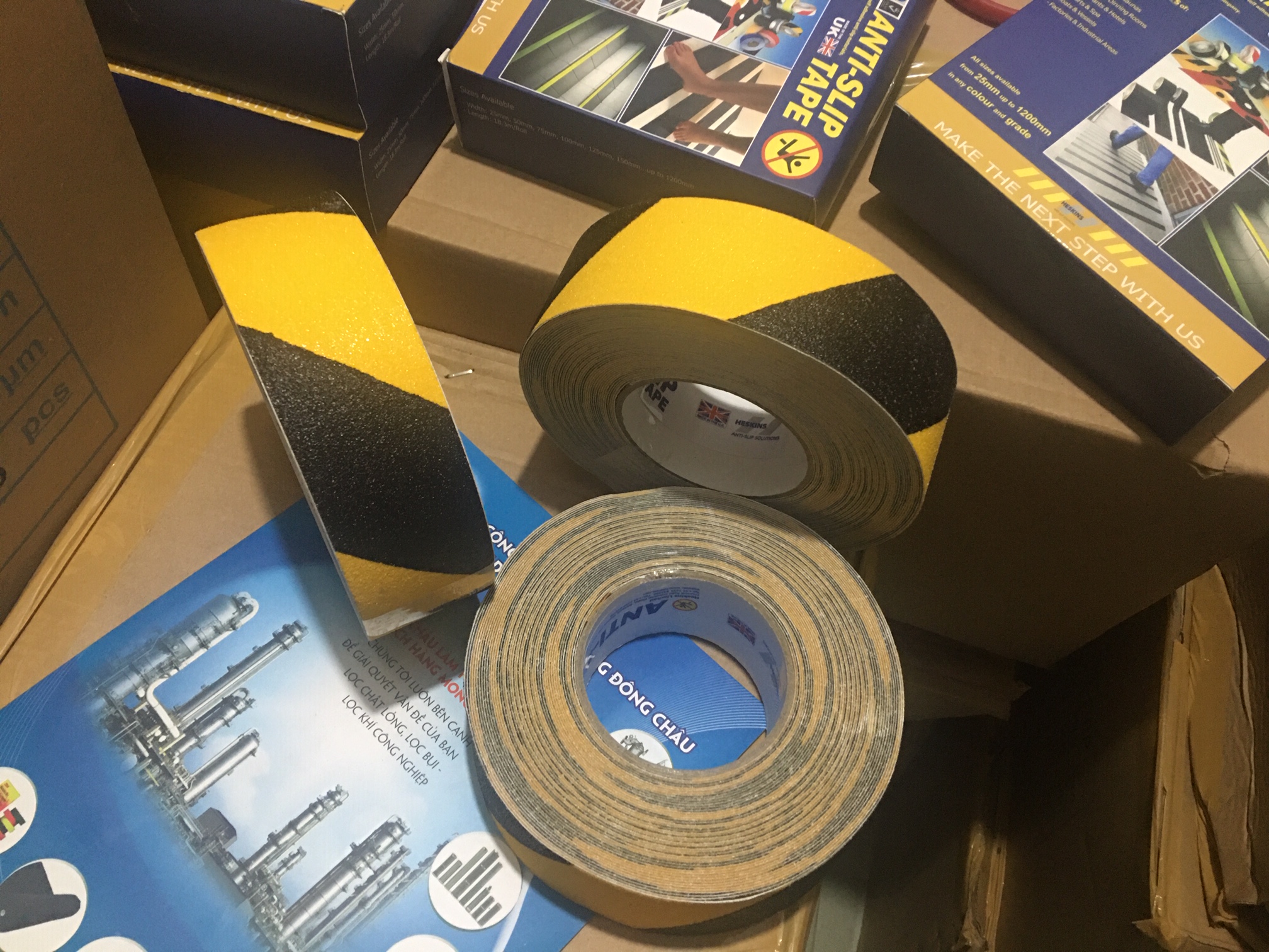 Sọc Vàng đen Băng keo Heskins chống trượt giá tốt