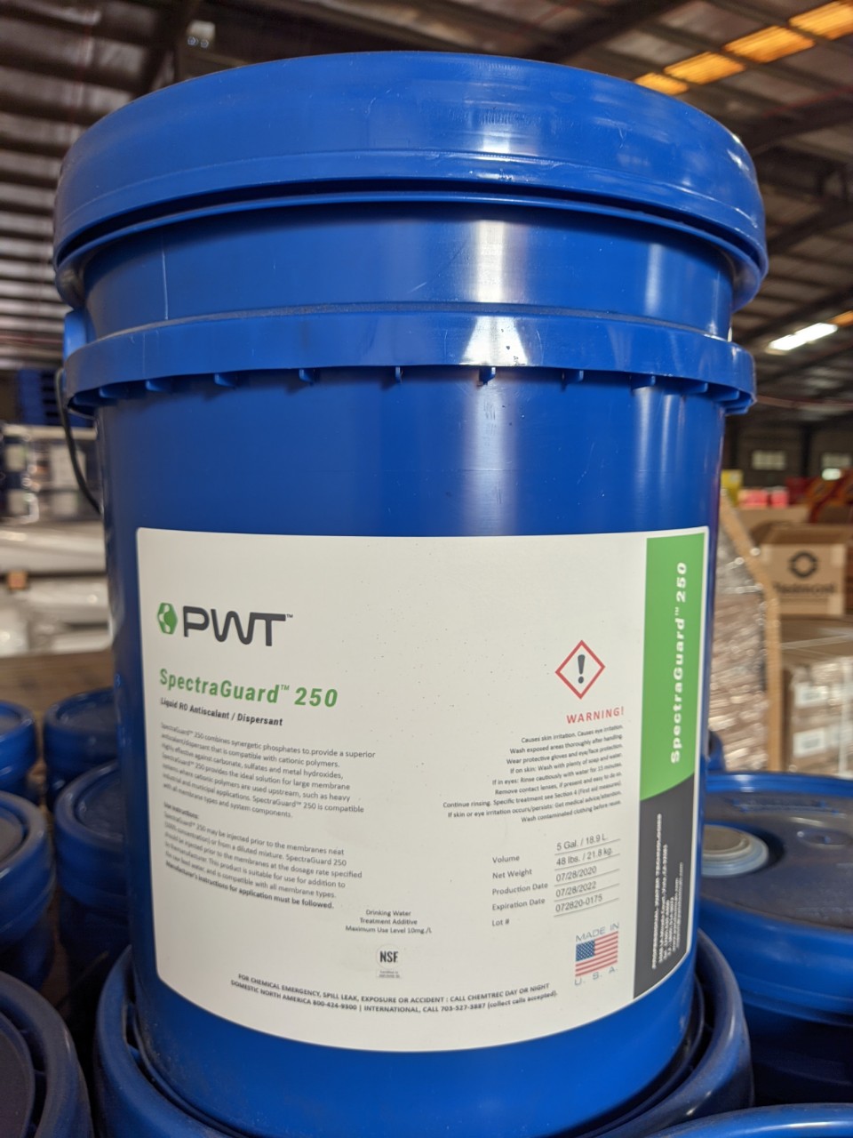 Dung dịch chống cáu cặn màng RO/UF/NF SpectraGuarrd 250 của PWT liên hệ đông châu cung cấp Hóa chất chống cáu cặn SpectraGuard-250 PWT