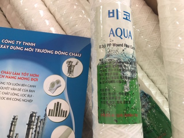 lõi lọc sợi quấn 30 inch 0.5µm Aqua Hàn Quốc