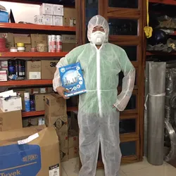 Bộ quần áo kháng khuẩn Coveral vải không dệt