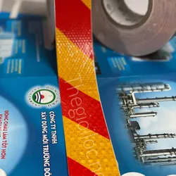 Decal sọc ĐỎ VÀNG tổ ong phản quang