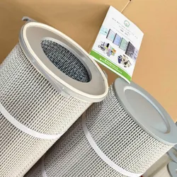 PE Dust Filter Cartridge 3‑Hook – Metal Cap – DCF Wavy Aluminum Layers