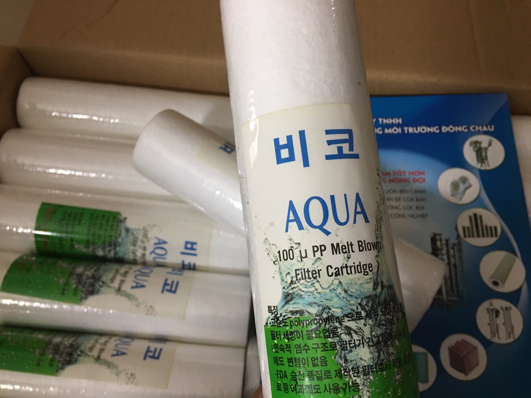 Lõi lọc nước aqua Korea mẫu mới 100-micron 10-inch chất lượng