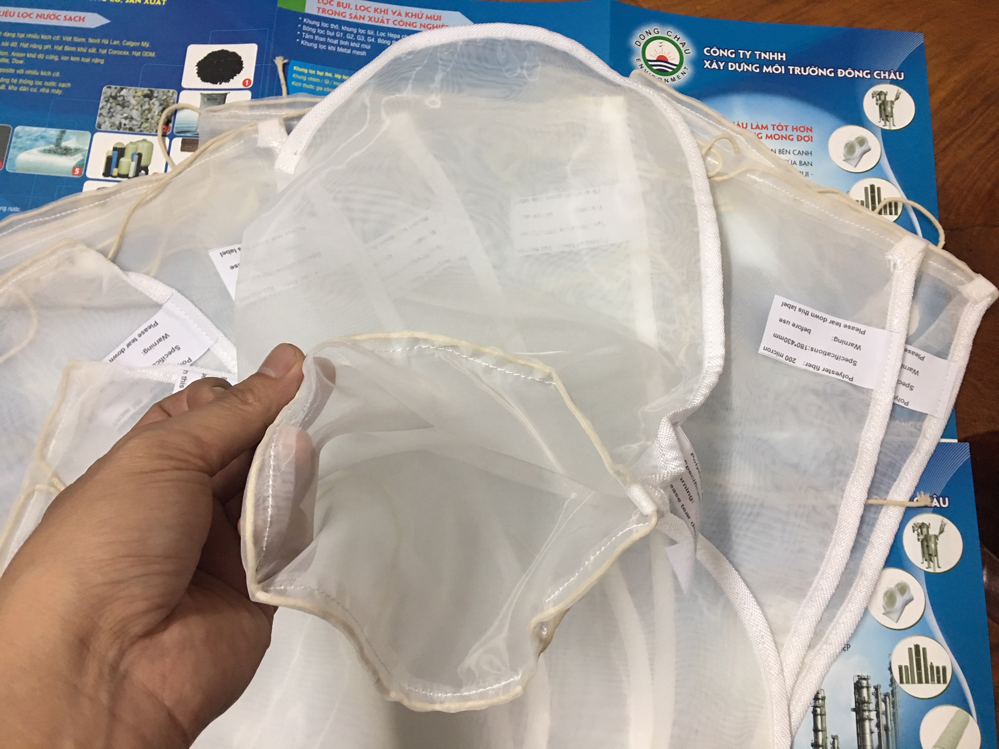 cấu tạo miệng khi Sản xuất túi lọc vải NMO