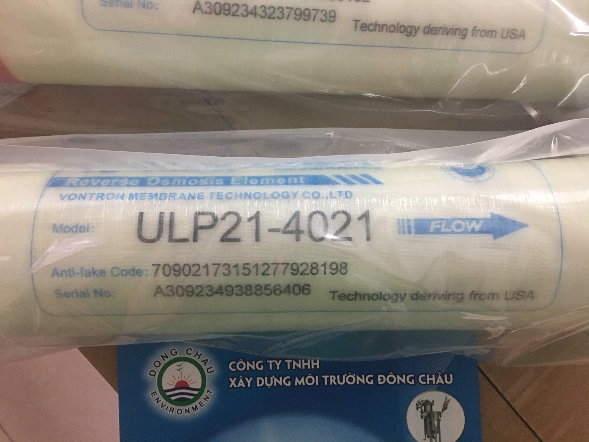 Màng RO Vontron UPL21-4021 áp thấp ULP21-4021 Màng lọc RO Vontron