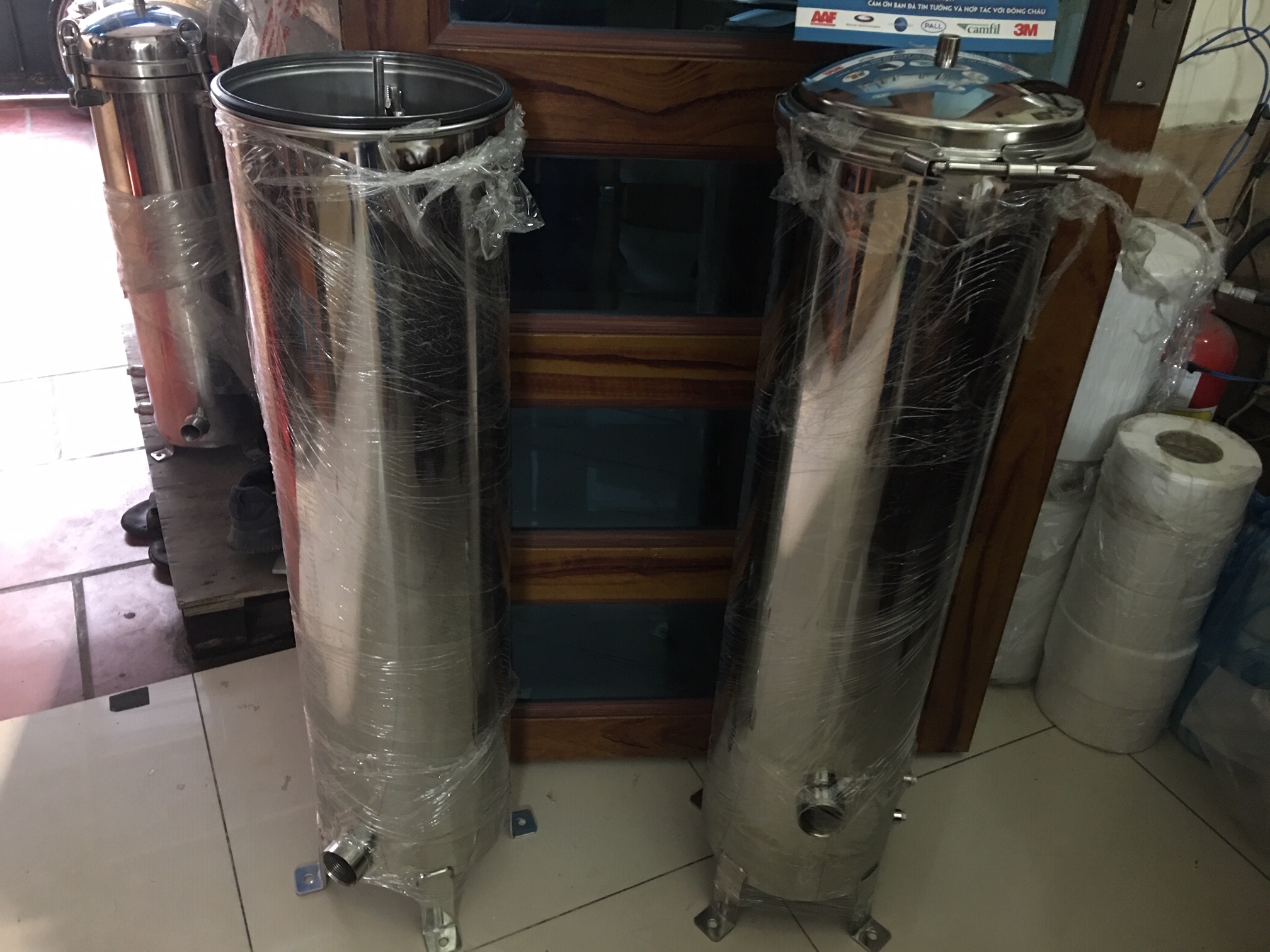 Bình lọc inox 7 lõi 30 inch, inox 304 mỏng Bình lọc inox 7 lõi 30 inch, inox 304 mỏng