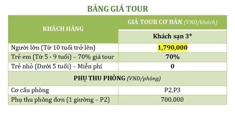 Tour TPHCM - Tà Đùng - Bảo Lộc 2N2Đ ghép đoàn