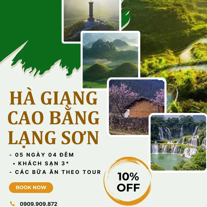 TOUR DU LỊCH HCM - HÀ GIANG - ĐỒNG VĂN - CAO BẰNG - THÁC BẢN GIỐC 5N4Đ