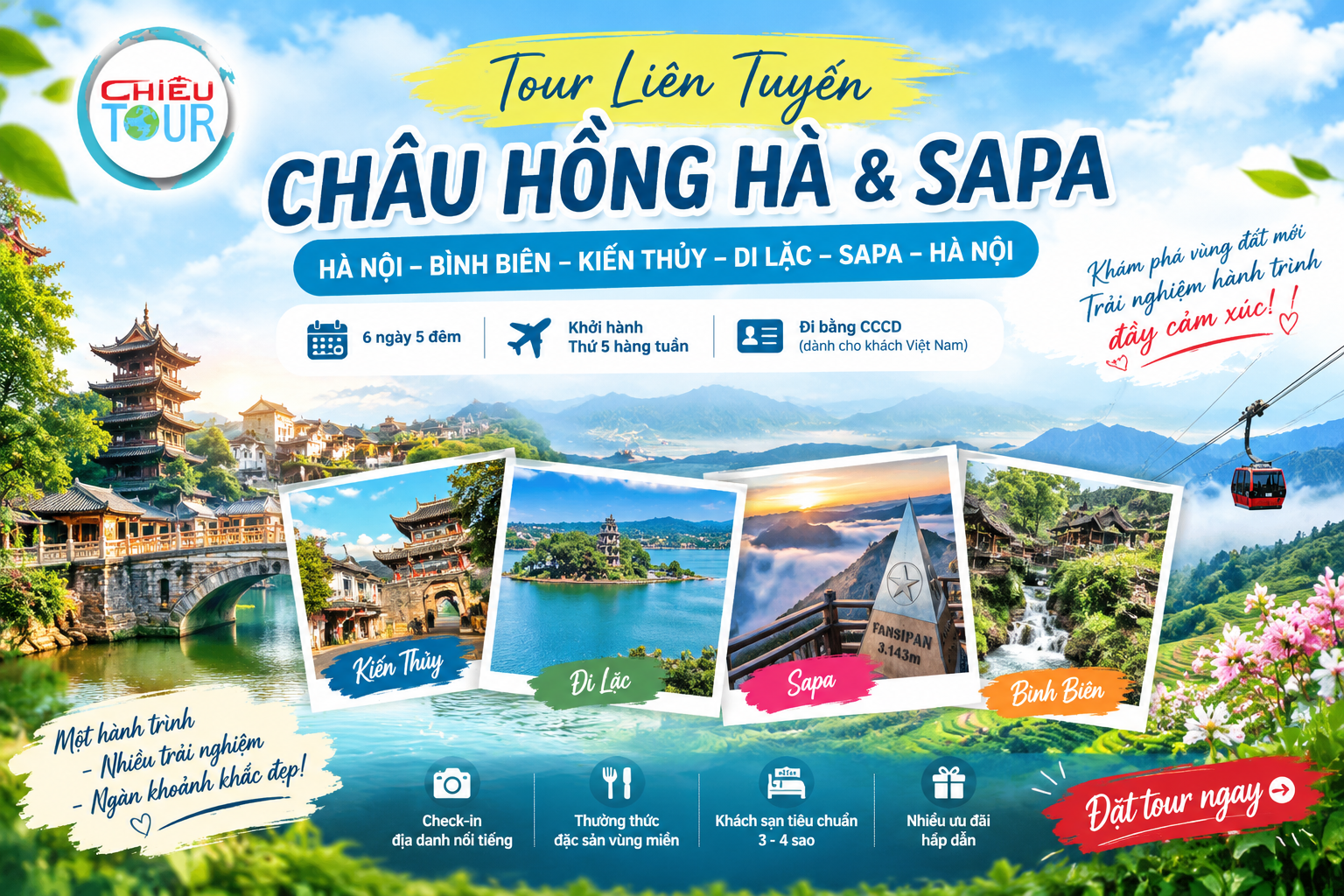Tour Hà Nội - Bình Biên - Kiến Thủy - Sapa 6N5D giá rẻ