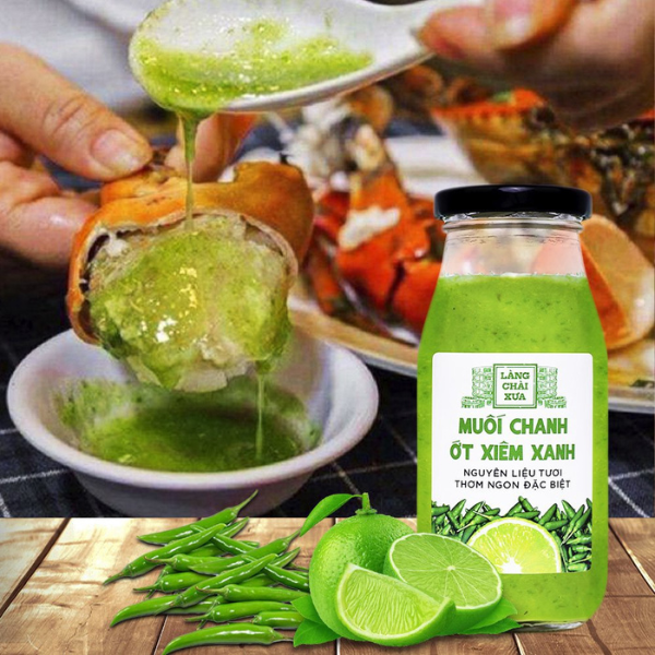 Muối chanh ớt xiêm xanh cao cấp Muối chanh ớt xiêm xanh cao cấp