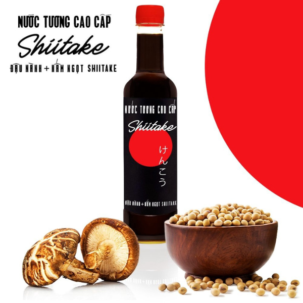 nước tương cao cấp shiitake chai nhựa 525ml nước tương cao cấp shiitake chai nhựa 525ml