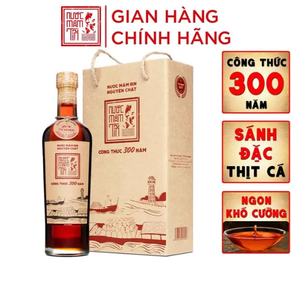 01 Chai Nước Mắm Tĩn Nhãn Đỏ 40 Độ Đạm 500ml