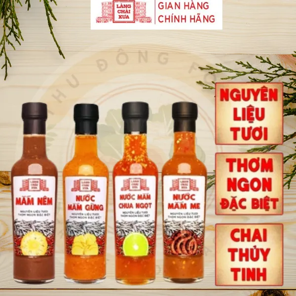 Combo 4 Chai Nước Mắm Pha Sẵn (Mắm Nêm, Nước Mắm Chua Ngọt, Nước Mắm Gừng, Nước Mắm ) 300g