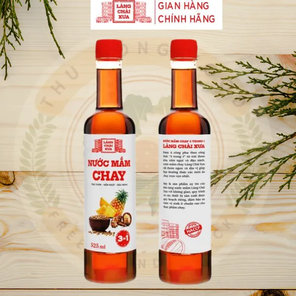 Thùng 6 Chai Nước Mắm Chay 3 Trong 1 525ml Làng Chài Xưa