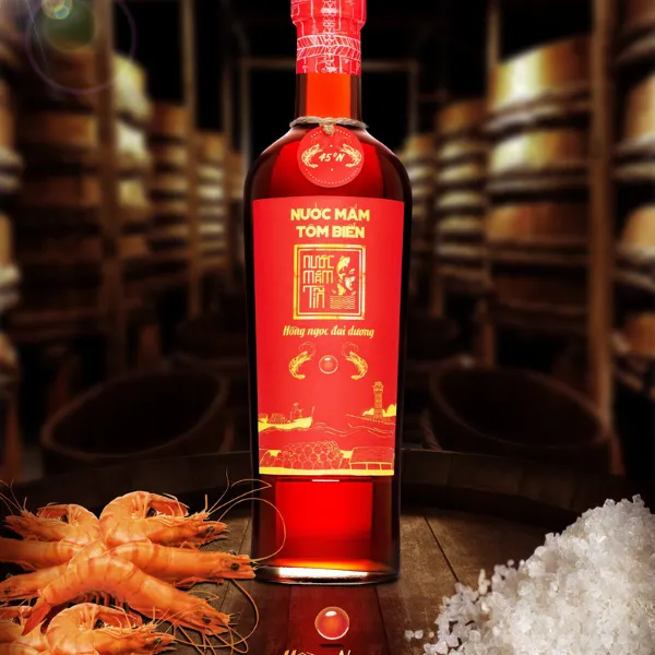 Cặp 2 Chai Nước Mắm Tĩn Tôm Biển Hồng Ngọc Đại Dương 45N