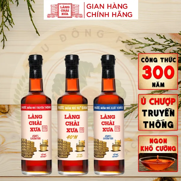 [COMBO 3 Chai 3 Vị] Nước Mắm Nhi Nhãn Xanh Xuất Khẩu Nhãn, Đỏ Đậm Đà, Nhãn Vàng Sánh Đặc 500ml