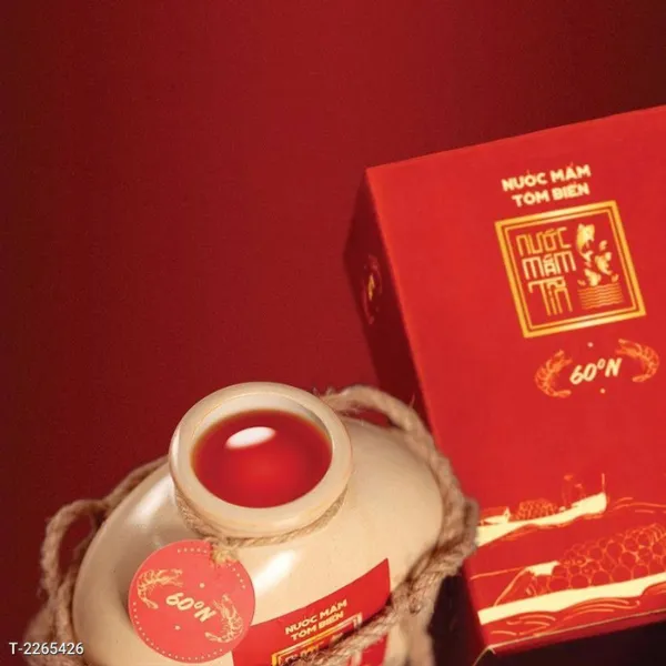 Combo 2 Bình Gốm Nước Mắm Tĩn Tôm Biển Truyền Thống 60N 500ml -Nước Mắm Tĩn