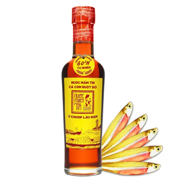 Combo 2 Chai Nước Mắm Cá Cơm Vàng Ruột Đỏ  60 Độ Đạm 250ml