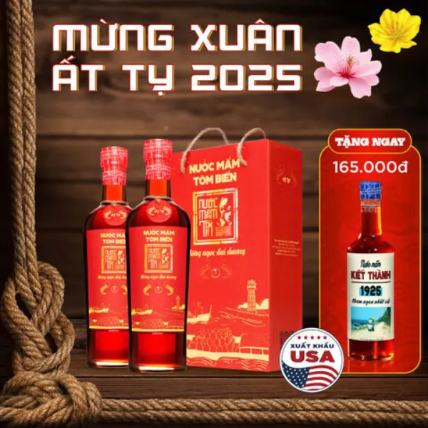 Cặp 2 Chai Nước Mắm Tĩn Tôm Biển Hồng Ngọc Đại Dương 45N