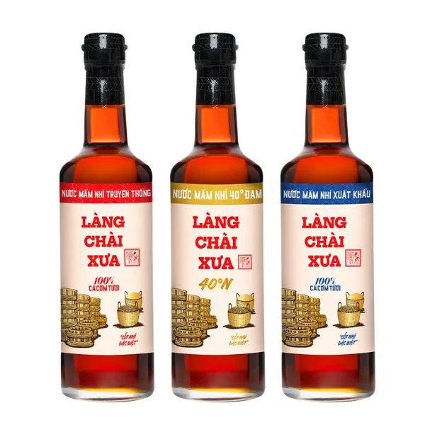 [COMBO 3 Chai 3 Vị] Nước Mắm Nhi Nhãn Xanh Xuất Khẩu Nhãn, Đỏ Đậm Đà, Nhãn Vàng Sánh Đặc 500ml