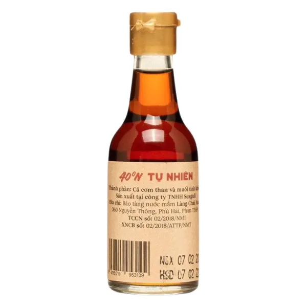 Lốc 10 Chai Nước Mắm Tĩn Nhãn Đỏ Cá Cơm Than Mini 40N 60ml