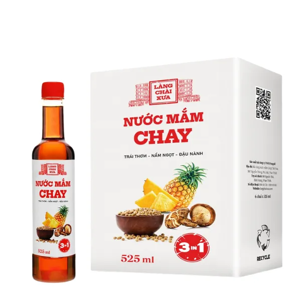 Nước Mắm Chay Trái Thơm Nấm Ngọt Đâuh Nành- Làng Chài Xưa