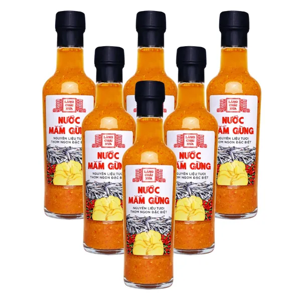 Combo 4 Chai Nước Mắm Gừng Tỏi Ớt 300G Làng Chài Xưa